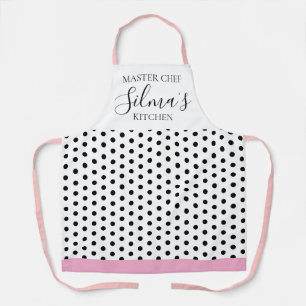 Personalised Retro Polka Dot Cooking Apron