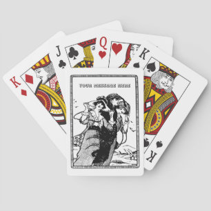 Personalised Retro Polyamory Throuple Spooning Playing Cards