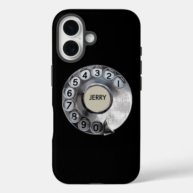 Personalised Retro Rotary Case-Mate iPhone Case (Back)
