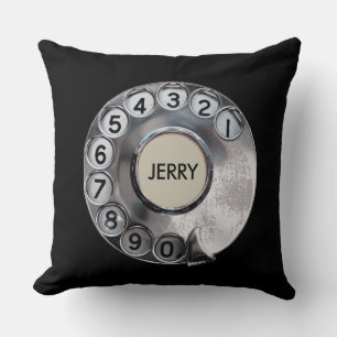 Personalised Retro Rotary Dial Phone Cushion