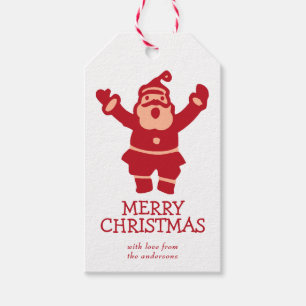 Personalised Retro Santa Claus Christmas Holiday Gift Tags