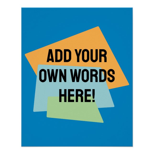 Personalised Retro Shapes Poster (Front)