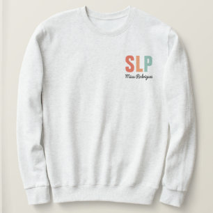 Personalised Retro SLP Speech Pathologist Sweatshirt