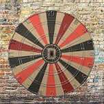 Personalised Retro Sunburst - Route 66 Dartboard<br><div class="desc">Step back in time and bring the classic vibes of Route 66 into your game room with our Personalised Retro Sunburst Dart Board. Designed to elevate your space and your spirits, this board, featuring a captivating blend of black olive and red, transforms every throw into a journey along the historic...</div>