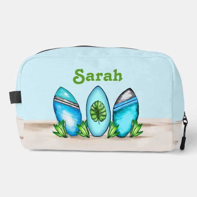 Personalised Retro Surfboards Dopp Kit (Front)