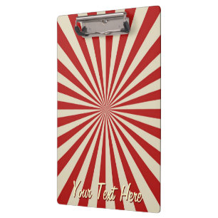 Personalised Retro Vintage Popcorn Classic Burst Clipboard