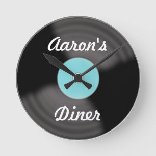 Personalised Retro Vinyl Record Wall Clock Gift