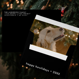 Personalised Return Address Dog Picture Christmas Envelope
