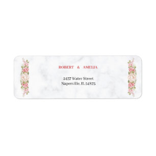 Personalised Return Address Elegant Rose Flower