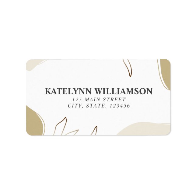 Personalised Return Address Label Abstract Design (Front)