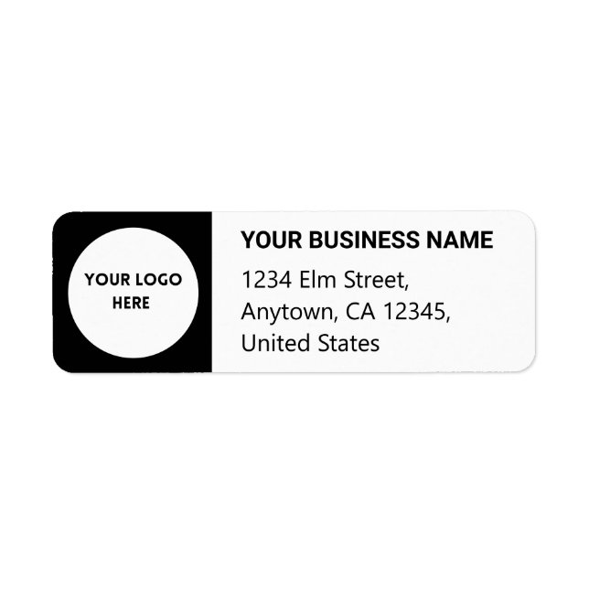 Personalised Return Address Label: Your Name & Log (Front)