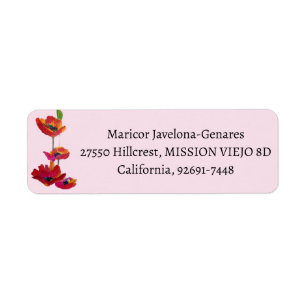 Personalised Return Address Mail Label
