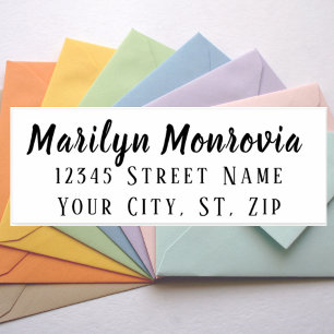 Personalised Return Address Pretty Pink Self-inking Stamp