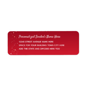 Personalised Return Address Red