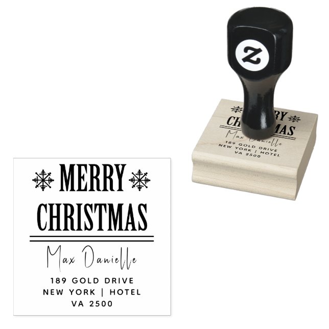 Personalised Return Address Rubber Stamp  (Stamped)