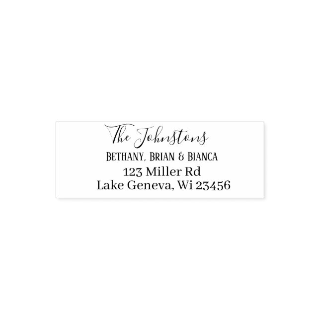 Personalised Return Address Self-inking Stamp (Design)