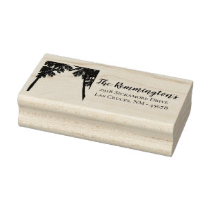 Personalised Return Address Stamp Beach Sunset Pal