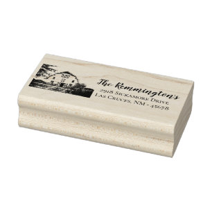 Personalised Return Address Stamp Sunset Barn Coun