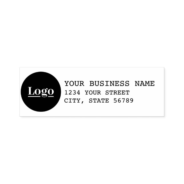 Personalised Return Address with Logo Self-inking Stamp (Design)