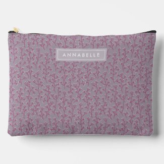 Personalised Reversible Purple Boho Floral Pattern