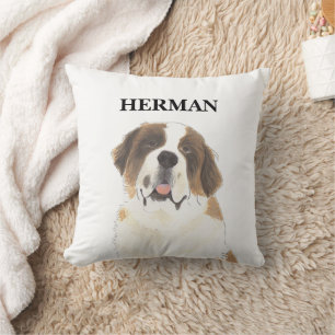 Personalised Reversible St. Bernard Cushion