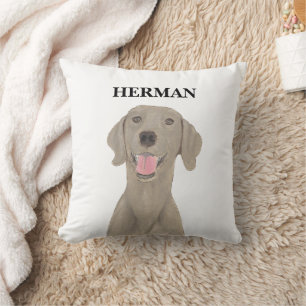 Personalised Reversible Weimaraner Cushion