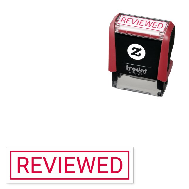 Personalised Reviewed Checked Stamp Self Ink Desig (In Situ)
