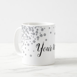 Personalised rhinestone mug Add your text