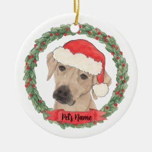 Personalised Rhodesian Ridgeback Ceramic Tree Decoration