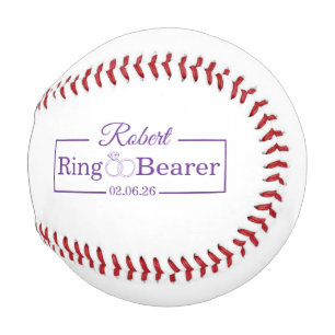 Personalised Ring Bearer Baseball Gift for Groomsm