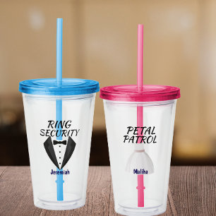 Personalised ring bearer Cute Kids Wedding favour Acrylic Tumbler