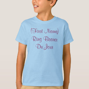 Personalised Ring Bearer Du Jour Wedding Party T-Shirt