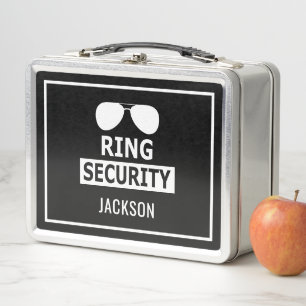 Personalised Ring Bearer Ring Security Briefcase Metal Lunch Box