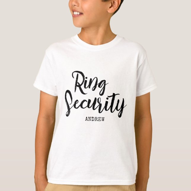 Personalised Ring Bearer Ring Security T-Shirt (Front)