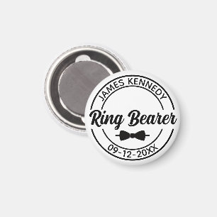Personalised Ring Bearer with Name & Wedding Date Magnet