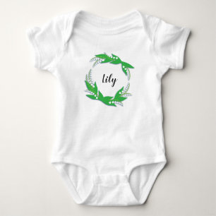Personalised Ring of Lily of the Valley Bodysuit
