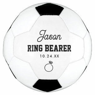 Personalised Ring Security Ring Bearer Gift Football
