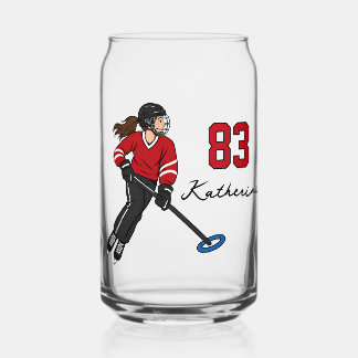 Personalised Ringette Player | Ringette Girl Can Glass
