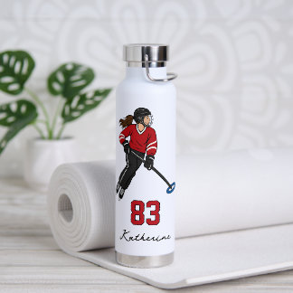 Personalised Ringette Player | Ringette Girl Water Bottle