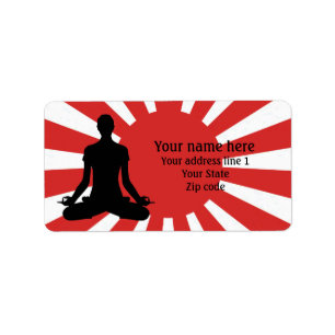 Personalised Rising Sun Yoga 4 meditation Label