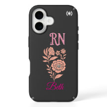 Personalised RN Flower Phone Case