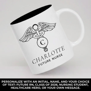 Personalised RN Mug Monogram Nursing Student Gift