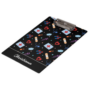 Personalised RN Nurse   Doctor Medical Pattern Clipboard