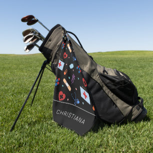 Personalised RN Nurse Doctor Medical Pattern Golf Towel