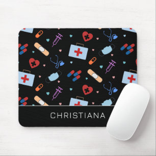 Personalised RN Nurse   Doctor Medical Pattern Mouse Mat