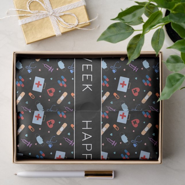 Personalised RN Nurse | Doctor Medical Pattern Tissue Paper (Gift)