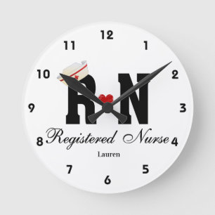 Personalised RN Nurse Hat Acrylic Wall Clock