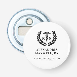 Personalised RN Nursing School Graduation Elegant Bottle Opener