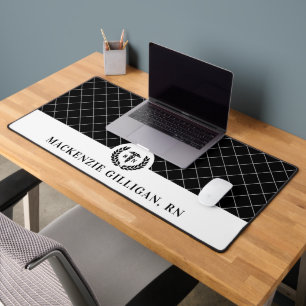 Personalised RN Nursing School Graduation Elegant Desk Mat