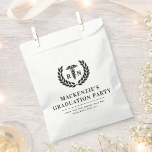 Personalised RN Nursing School Graduation Elegant Favour Bags